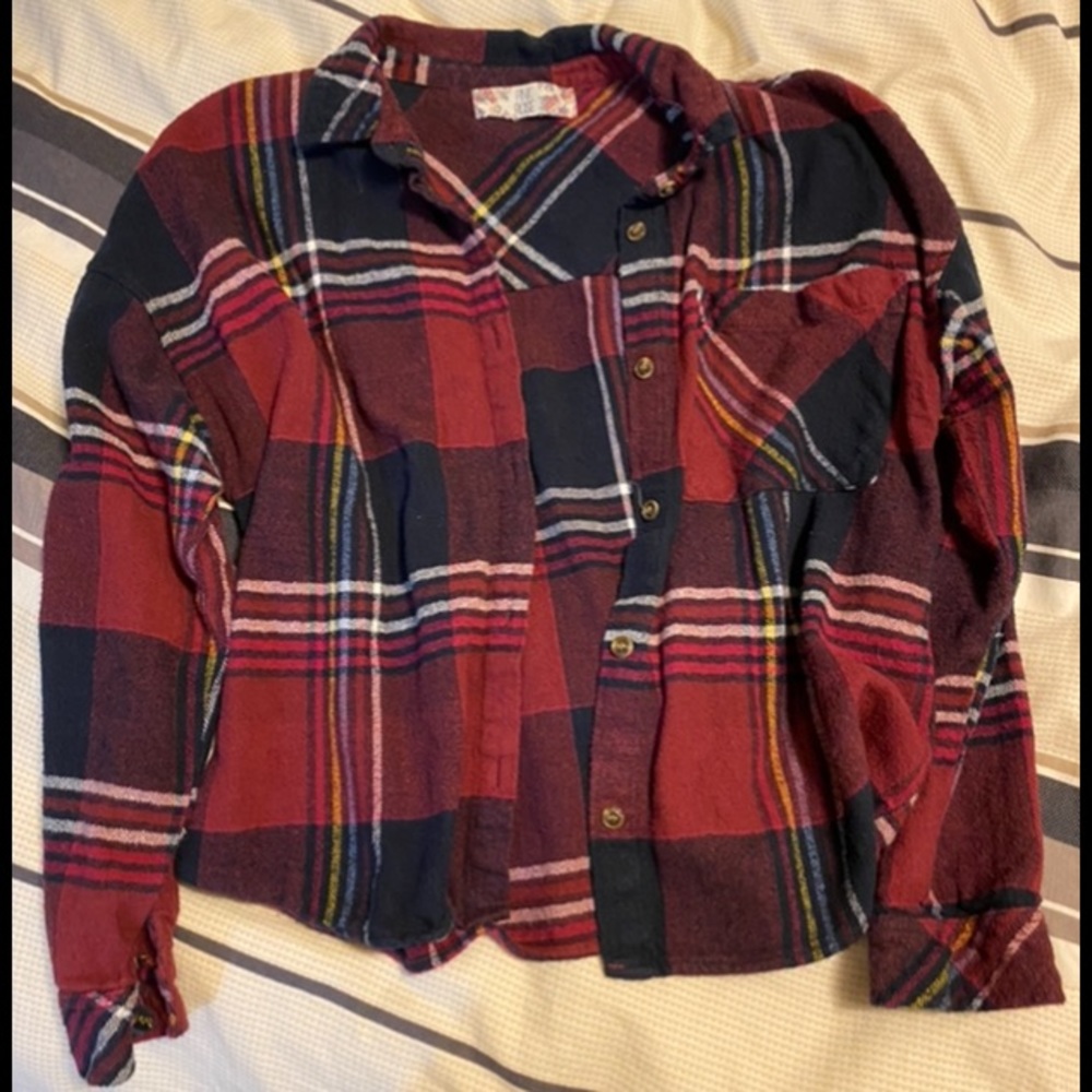 Red plaid button up